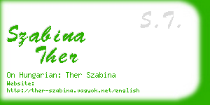 szabina ther business card